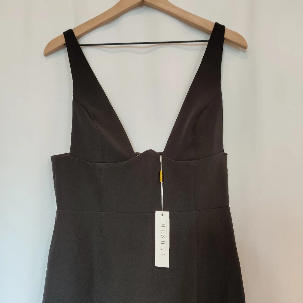 Meshki NWT Women Black Lillian Gown Dress - Picture 2 of 12